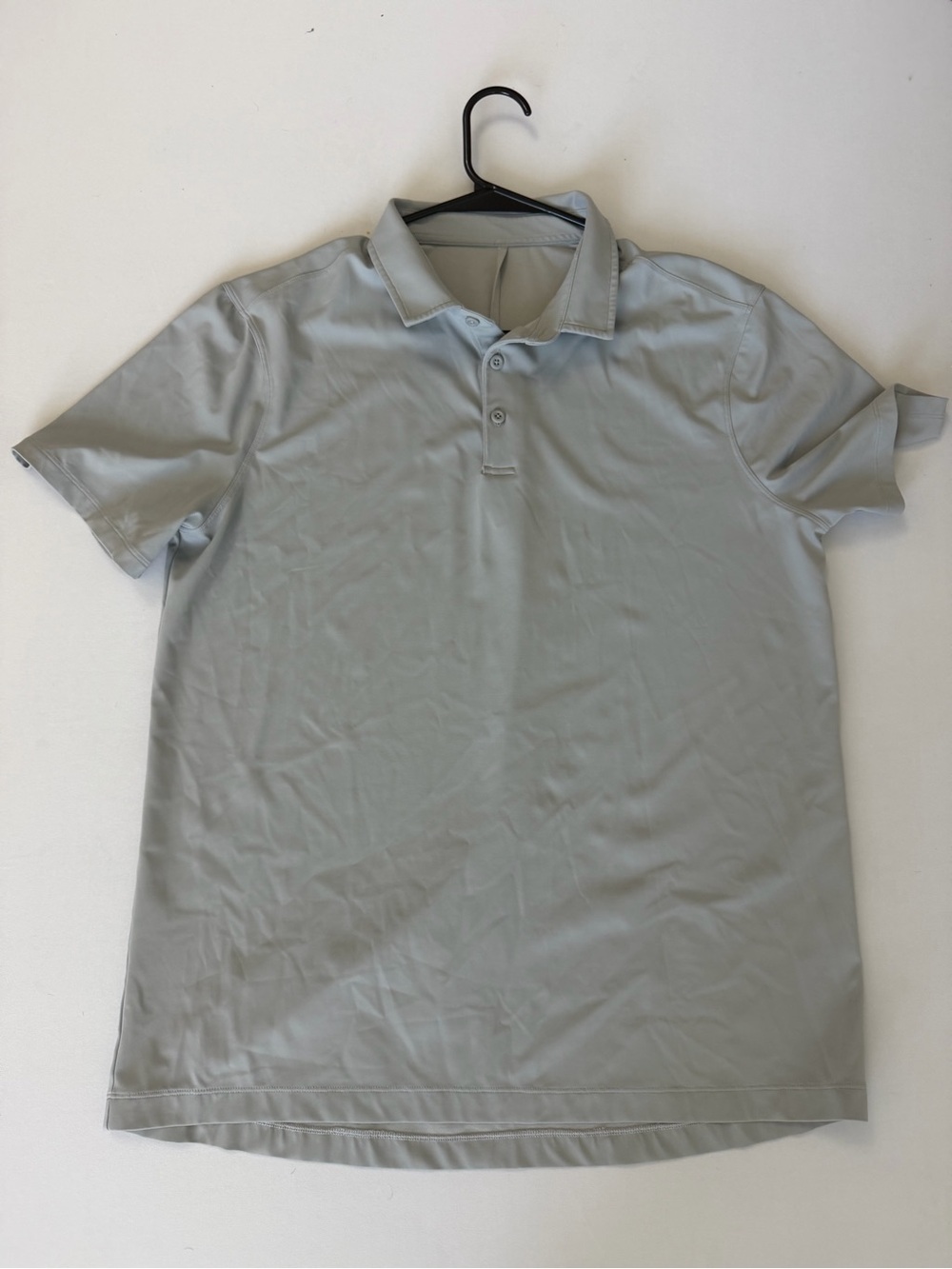 Lululemon Men’s Large Light Gray Performance Polo Shirt Short Sleeve